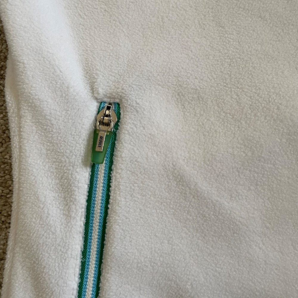 BMW Ladies White Golfsport Fleece Jacket - Picture 4 of 8